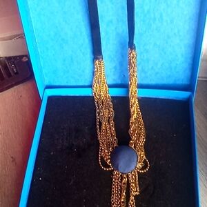 Necklaceblack and gold necklace